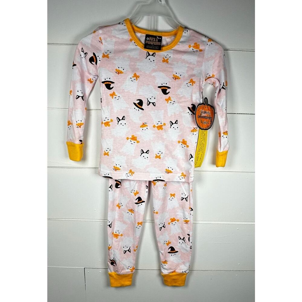 NWT-PJ's & Pumpkins 2 Piece Girls Long Sleeve Halloween Pajamas-4T